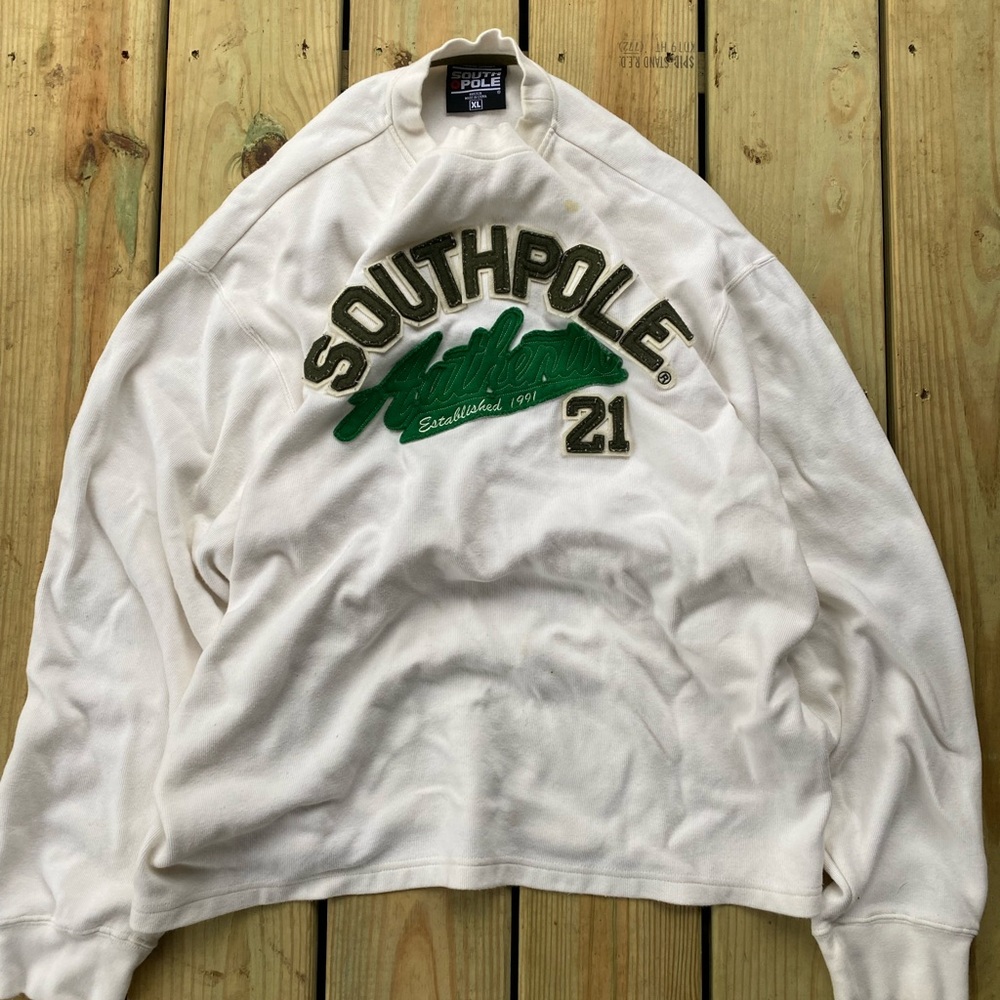 Y2k‎ white south pole crewneck